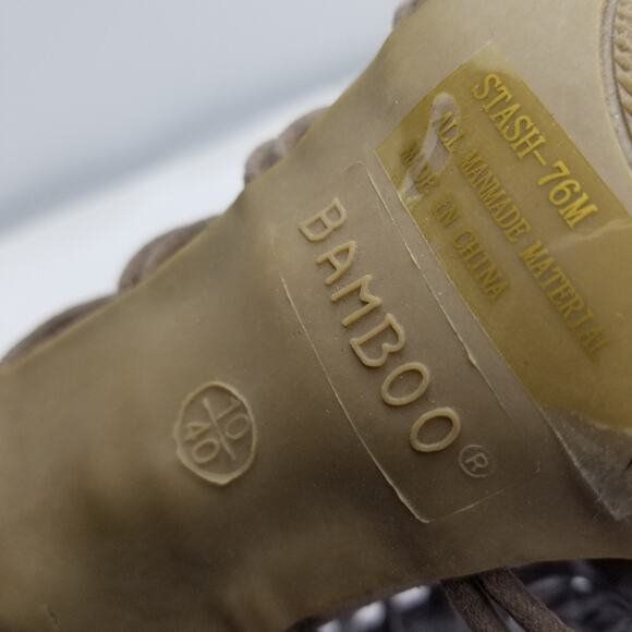 Bamboo Brown Suede Zip Back Heels Zipper Back Foot Hugging Heel Snug fit Size 10 - Picture 9 of 11